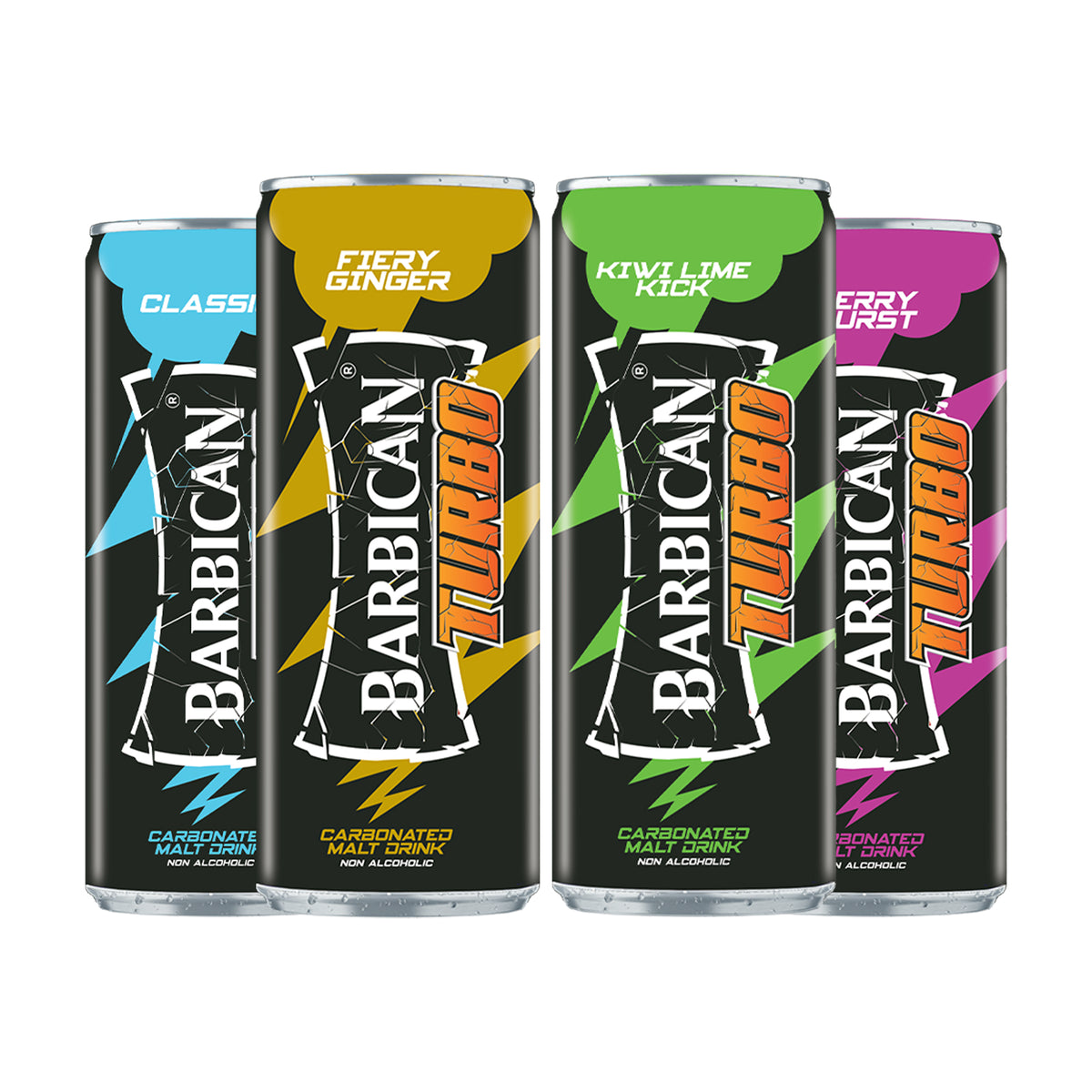 The Barbican non-alcoholic malt drink range.